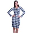 thumbnail image 1 of Moomaya Womens Full Sleeve Printed Midi Length Printed Bodycon Dress, 1 of 6