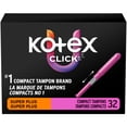 thumbnail image 1 of U by Kotex Click Compact Tampons, Super Plus, Unscented, 45 Count, 1 of 10