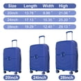 thumbnail image 4 of Travelhouse Ensemble de 3 Valises Rigides, Légères et Extensibles, avec Serrure TSA et Roulettes Multidirectionnelles, Bleu Marine, 4 of 8