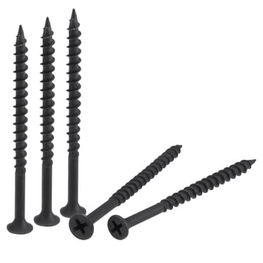 Unique Bargains #8 x 2 3/4-Inch Wood Screws Carbon Steel Phillips Self Tapping Black 40 Pack