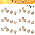 thumbnail image 4 of Wekity M3x5mm Female Thread Knurled Nuts,Hx5mm OD Brass Threaded Insert Embedment Nuts Hydraulic Welded Joint Injection Molding Assortment Kit for 3D Printing Injection Molding 30PCS-0621, 4 of 5