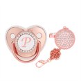 thumbnail image 2 of DPTALR Baby Pacifier 26 Letter Name Initial Clip Silicone Infant Nipple Bling Newborn Pacifier, 2 of 5