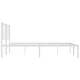 thumbnail image 5 of vidaXL Metal Bed Frame with Headboard White 183x213 cm, 5 of 5