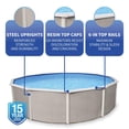 thumbnail image 3 of Belize 15-ft Round 52-in Deep 6-in Top Rail Metal Wall Swimming Pool Package, 3 of 9