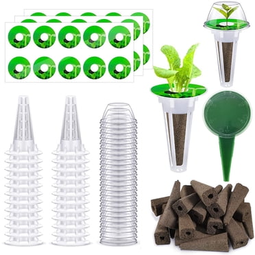 97 Pcs Seed Pod Kit for AeroGarden, Plant Seed Starter Sponges Kit for Hydroponic Indoor Garden System with 30 Grow Sponges,24 Grow Baskets,24 Pod Labels,24 Grow Domes,1 Tweezer