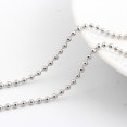 thumbnail image 4 of Collier Chaîne Boule en Acier Titane à Porter Couleur Argent Design Classique avec Fermoir Robuste 2 Pcs, 4 of 8