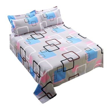 Bedding Comforter Sets Bedding Sets -All Season Bedding Sheet Comforters Sets with 2 Pillow Cases 3 Pcs Bed Set Down Sheet Set Shrinkage and Fade Resistants Easy Care Full Size Sheet Sets