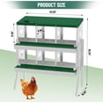 thumbnail image 4 of Chicken Nesting Box, 6 Compartment Metal Chicken Nesting Boxes for Chicken Coop, Easy Egg Collection, Easy Cleaning, Chicken Laying Boxes with Bracket Legs for Hens, Green, 4 of 7