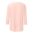 thumbnail image 4 of Chemises pour Femmes Habillées Décontractées, Chemises à Manches 3/4 pour Femmes, Tuniques à Manches Courtes Grande Taille pour Femmes, T-shirt à Manches 3/4 à Col Rond Imprimé Lettres Mode Décontractée pour Femmes, 4 of 5