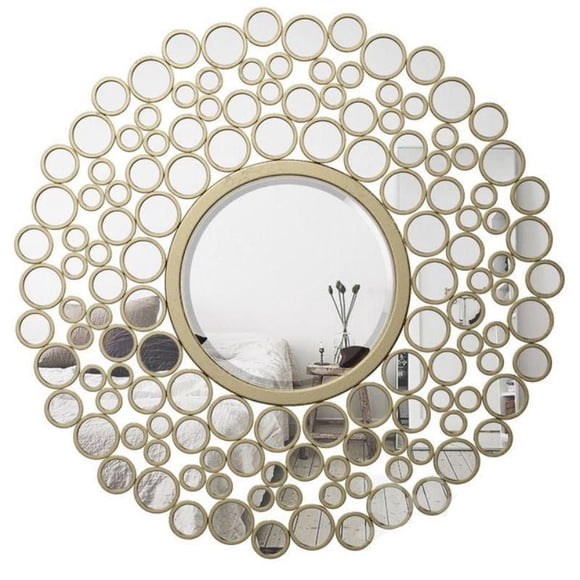 Miroir d'appoint mural – Design unique inspiré de la radio avec un cadre en métal élégant, parfait pour ajouter une touche moderne à votre entrée ou couloir