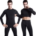 thumbnail image 2 of Men Plush Base Layer Underwear Long Sleeve Thermal Tops Winter Undershirt, 2 of 8