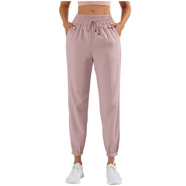 cfhntfmh Pantalons de Survêtement pour Femmes Athlétiques Taille Haute Élastique Confortables avec Cordon de Serrage Pantalons de Jogging avec Poches