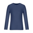 thumbnail image 3 of RXIRUCGD T-shirt Tricoté d'Été Uni à Col Rond à Manches Courtes pour Homme, Bleu Foncé, Taille : 4TG, 3 of 5