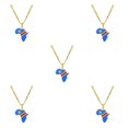 thumbnail image 1 of Maytalsory Lightweight And Comfortable Necklace Featuring Africa Map Pendant Statement Congo 5Set, 1 of 6