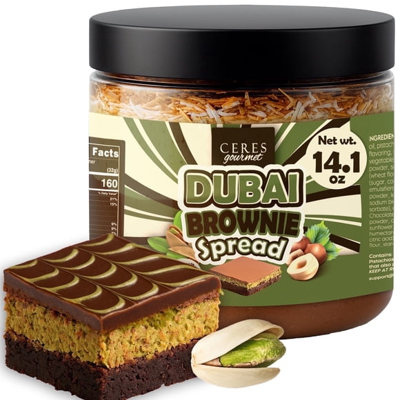 Ceres Gourmet Beurre de Pistache, Brownie Kataifi au Chocolat et Pistache Grillés - 400 g