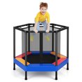 thumbnail image 1 of Gymax Trampoline Hexagonal de 48 Pieds' pour Enfants, Saut Récréatif avec Rampes Rembourrées en Mousse, 1 of 10