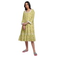 thumbnail image 4 of Moomaya Chemise de Nuit Évasée en Coton pour Femmes, 4 of 6