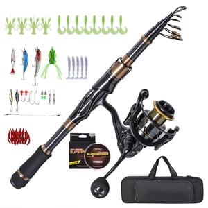 Fishing Rod and Reel Combo Telescopic Fishing Pole Kit with