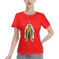 thumbnail image 1 of T-Shirt Basique à Manches Courtes pour Femme une Pièce Singe Jaune, 1 of 6