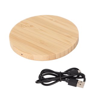 Station de recharge rapide de bambou, Chargeur sans fil 10W Chargeur sans fil en bois d'alimentation sortie haute intensité de la station de recharge rapide