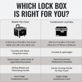 thumbnail image 3 of Vaultz Portable File Storage Box with Handle - 14.5" x 17.5" x 15.5" Letter/Legal Size Mobile Lock Box - Double Combination Locking Cabinet - Black, 3 of 10