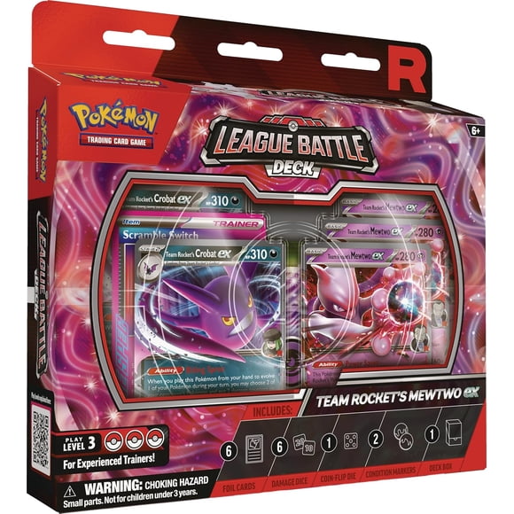 Pokemon TCG: Team Rocket’s Mewtwo ex League Battle Deck - 60 Cards