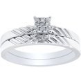thumbnail image 1 of Diamond Engagement Matching Wedding Ring Set 14K White Gold, 1 of 4