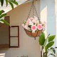 thumbnail image 1 of Hanging Artificial Flowers Basket Decor Chain Flowerpot for Home Patio Porch pink, 1 of 8