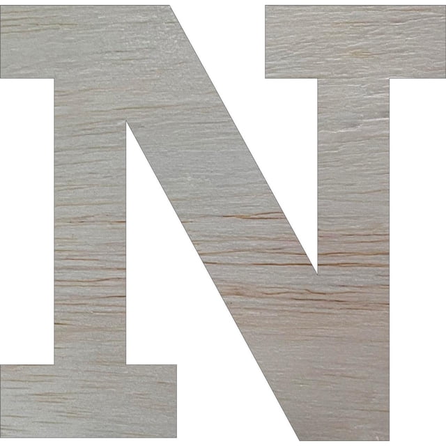 Wooden Block Letters, Unfinished 10'' Rockwell N, Craft