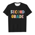 thumbnail image 4 of TZEWGL Hauts pour Fille Garçon Rentrée Scolaire Saison Imprimé Col Rond Manches Courtes Vêtements pour Filles Garçons Taille 12-13T, 4 of 4