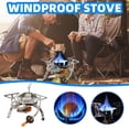 thumbnail image 1 of Yhmxh Camping Essentials Travel Essentials Camping Gear Outdoor Mini Windproof Stove Split Gas Stove Camping Picnic Stove Camping Stove, 1 of 9
