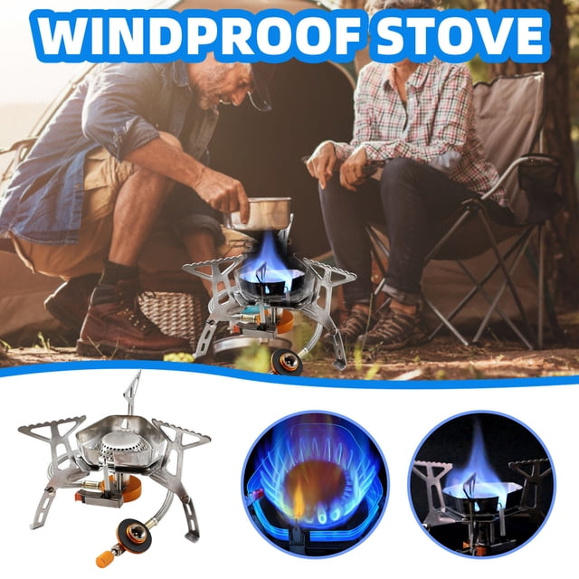 Yhmxh Camping Essentials Travel Essentials Camping Gear Outdoor Mini Windproof Stove Split Gas Stove Camping Picnic Stove Camping Stove