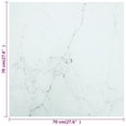 thumbnail image 4 of vidaXL Table Blanche 70x70 cm 6 mm Verre Trempé avec Design Marbre, 4 of 4