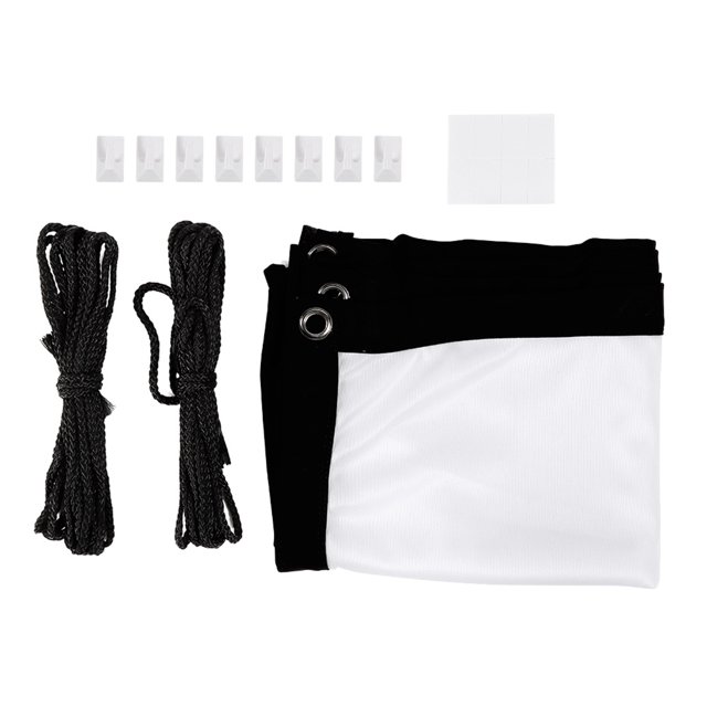 DEWIN 16:9 Thicken Portable Non Crease Soft White Polyester Projector Curtain Projection Screen(120in )