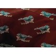 thumbnail image 4 of oneOone Cotton Silk Fabric Branch & Bird Block Printed Fabric 1 Yard 42 Inch Wide, 4 of 4