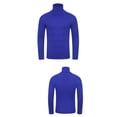 thumbnail image 2 of EGNMCR T-Shirt à Enfiler pour Homme, T-Shirt de Base, Mode Hiver, Décontracté, Couleur Unie, Col Roulé Extensible, Chandails, Blouse, Hauts, Chaud, Manches Longues, T-Shirt, 2 of 5