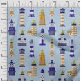 thumbnail image 3 of oneOone Velvet Gamboge Yellow Fabric Sea Lighthouse Craft Projects Decor Fabric Printed By The Yard 58 Inch Wide, 3 of 5