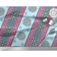 thumbnail image 2 of Soimoi polyester Crepe Fabric Stripe & Mandala Decorative Print Fabric by the Yard 42 Inch Wide, 2 of 3