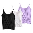 thumbnail image 1 of Timegard Womens Tank Tops with Built in Bras Scoop Neck Adjustable Spaghetti Strap Comfy Bottom Camis, 1 of 6