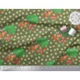 thumbnail image 2 of Soimoi Poly Georgette Fabric Floral,Tree & Deer Kids Print Fabric by The Yard 52 Inch Wide, 2 of 3