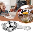 thumbnail image 1 of Oleegame 1PC Stainless Steel Egg Seperator Divider Egg White Yolk Sifting Filter Holder Tools Kitchen Accessory Silver, 1 of 9
