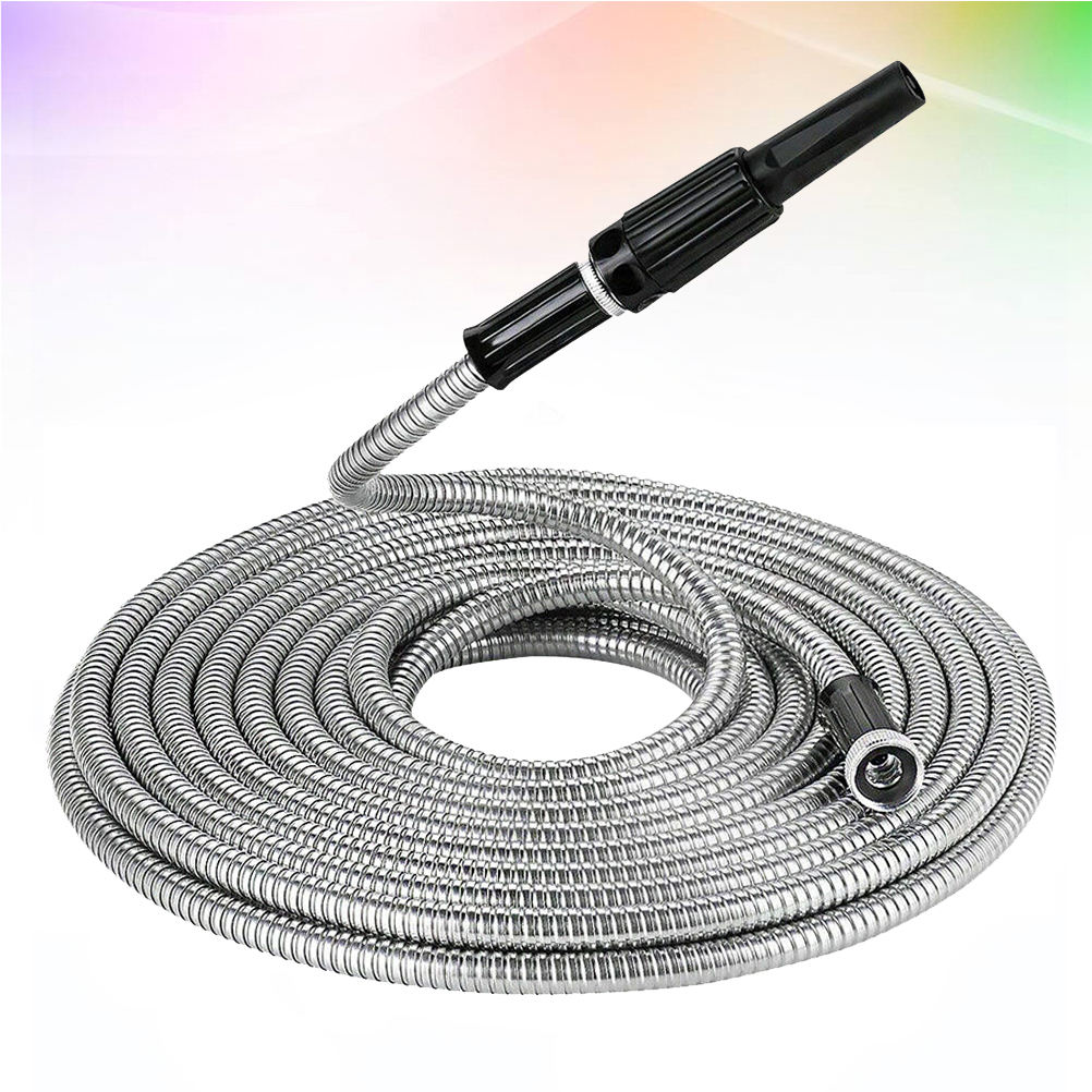 DEEPCRAFF Extendable Hose Pipe Silver Garden Hose 1Pack for Outdoor Gardening