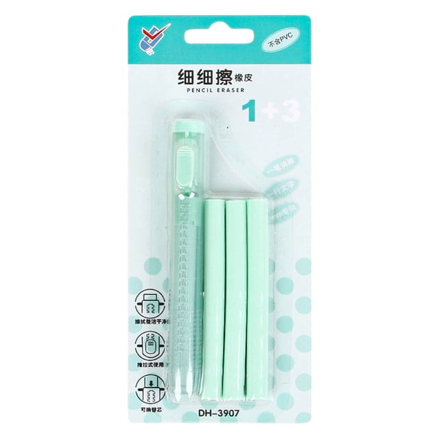 Harpily Pens Eraser Pen Retractable Eraser for Creative Mechanical Pen Shape Eraser Rubber Retractable Stationery School Su The Eraser One Size Multi-Color