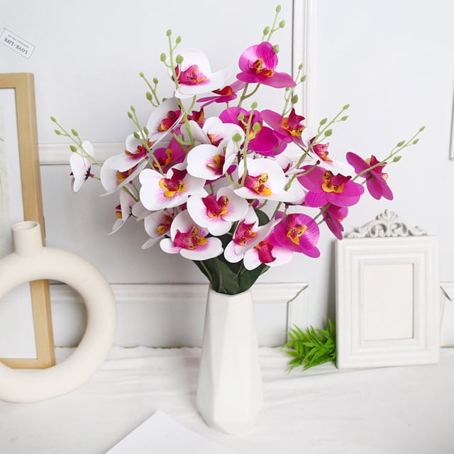 Avdolw Simulation Flower Orchid Fake Flower Arrangement for Home Living Room Wedding Party Decorations
