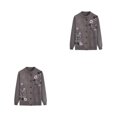 thumbnail image 2 of Thinsony Polyester Middle-Aged And Elderly Sweater Warm And Comfortable To Wear Exquisite Workmanship khaki 2Set, 2 of 6