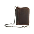 thumbnail image 1 of CTM®  Hunter Leather Zip-Around Bifold Chain Wallet (Men's), 1 of 2