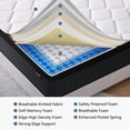 thumbnail image 3 of DEHIJU Queen Size Mattress, 14 Inch Hybrid Memory Foam Queen Mattress in a Box, Pressure Relief, Medium Firm, CertiPUR-US, 3 of 8