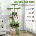 thumbnail image 4 of PawHut 68 inches Cat Tree, Multi-Level Large Cat Tower Condo, Green, 4 of 10