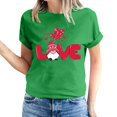 thumbnail image 2 of Pisexur Valentines Day T-shirt Top T-shirt à Manches Courtes Imprimé Amour de la Saint-Valentin pour Femmes Haut à Manches Courtes Col Rond Haut/chemise, 2 of 5