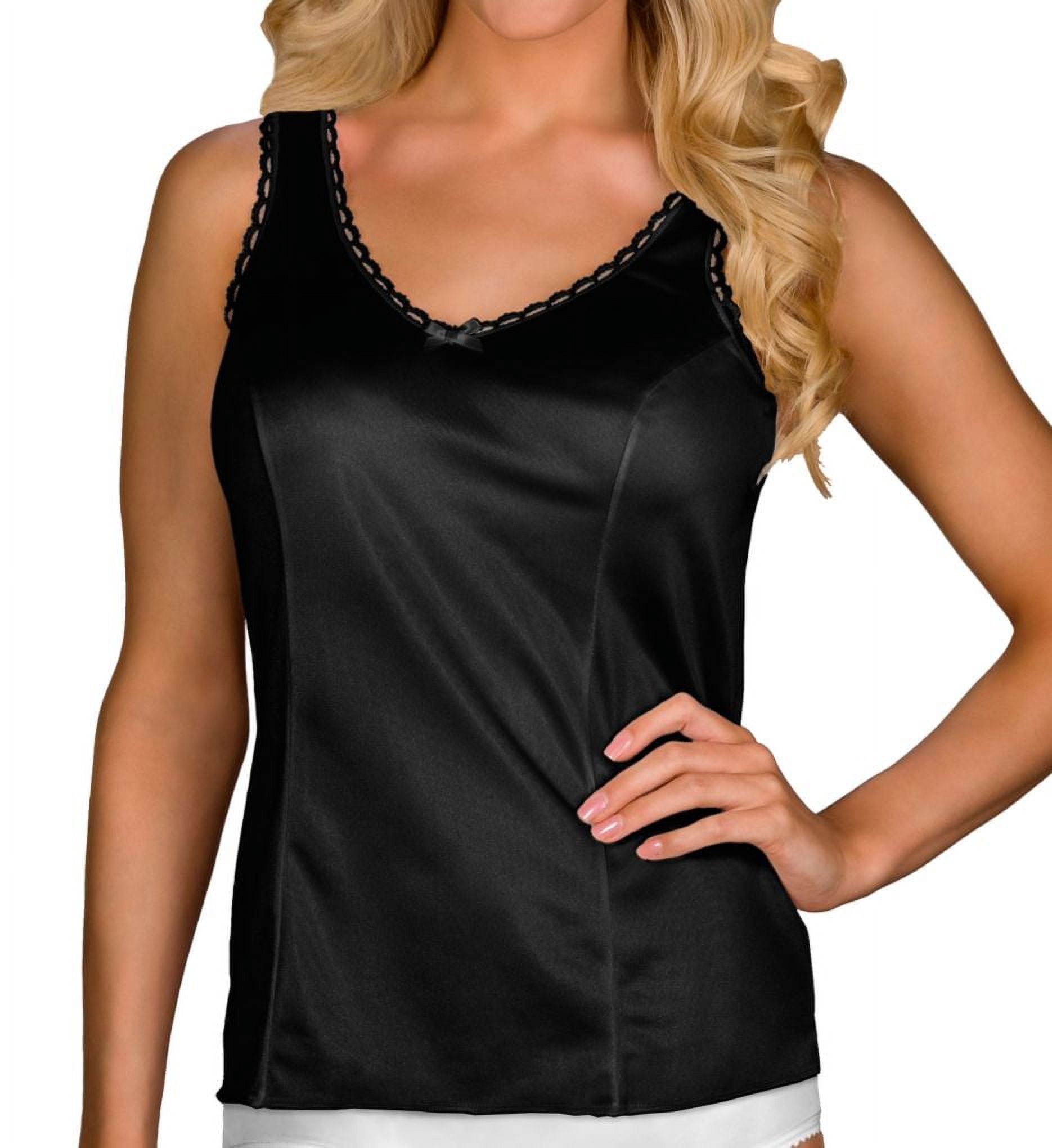 Women's Shadowline 2410 Princess Wide Strap Camisole (Black 46)